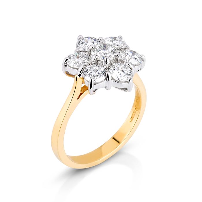 3.15 Carat 7 Stone Diamond Wedding Band Anniversary Ring Set in 14k Wh –  Liori Diamonds